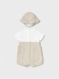 Babygrow e chapéu Raiz (Bege)  para Bebé Menino - Mayoral