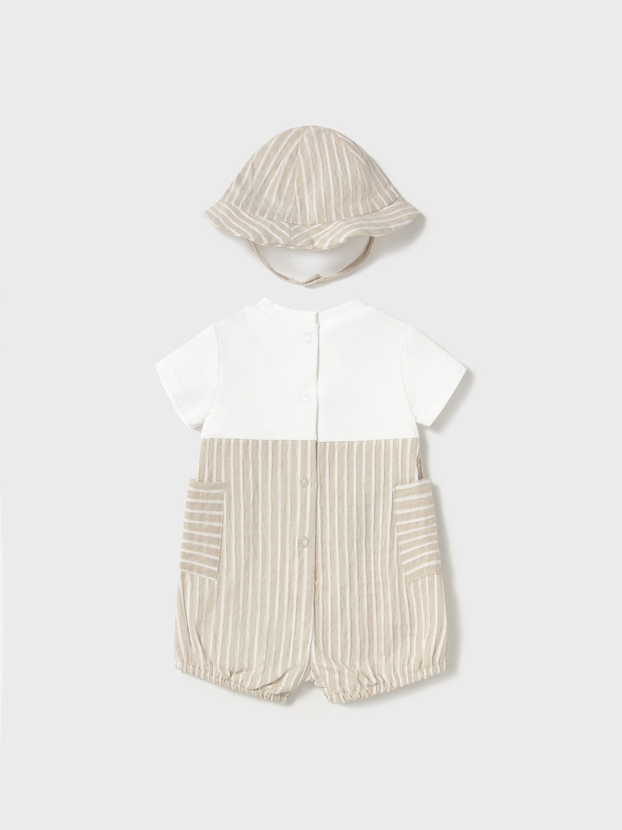 Babygrow e chapéu Raiz (Bege)  para Bebé Menino - Mayoral