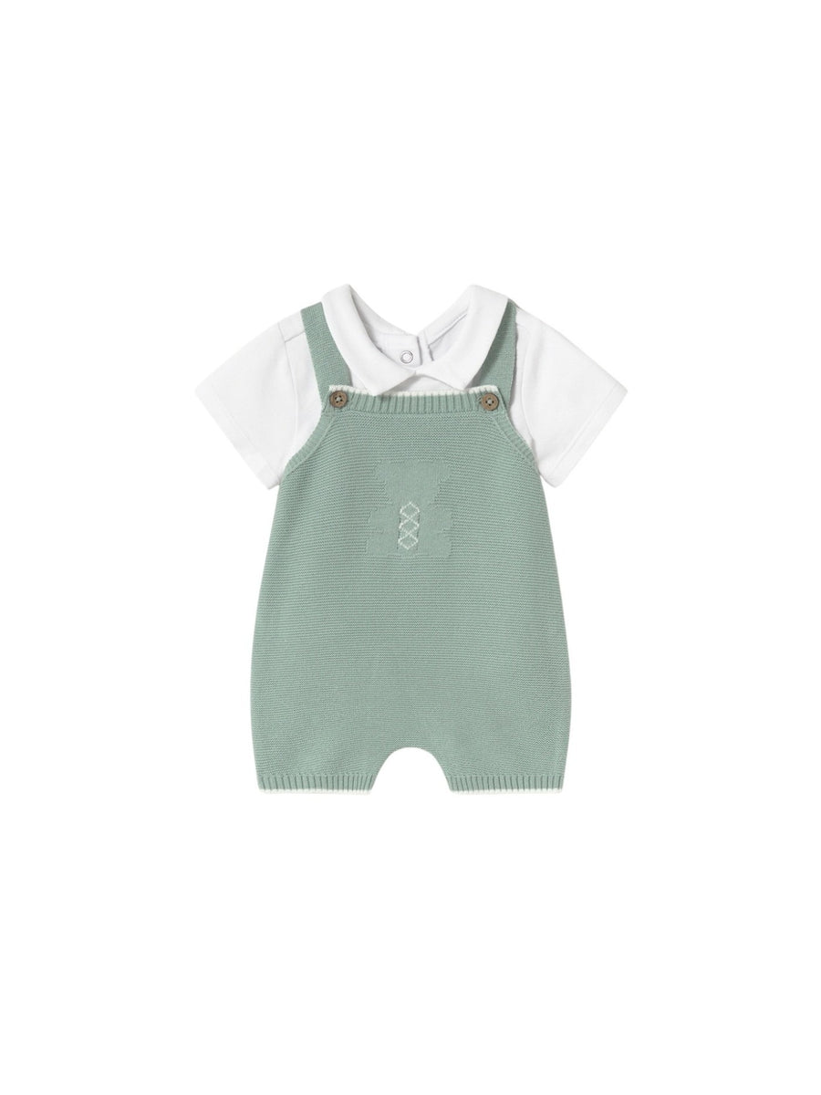 Conj. jardineira tricot Menta (Verde Água)  para Bebé Menino - Mayoral