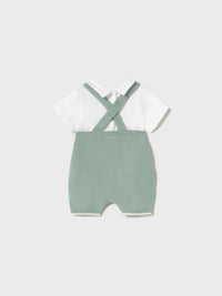 Conj. jardineira tricot Menta (Verde Água)  para Bebé Menino - Mayoral