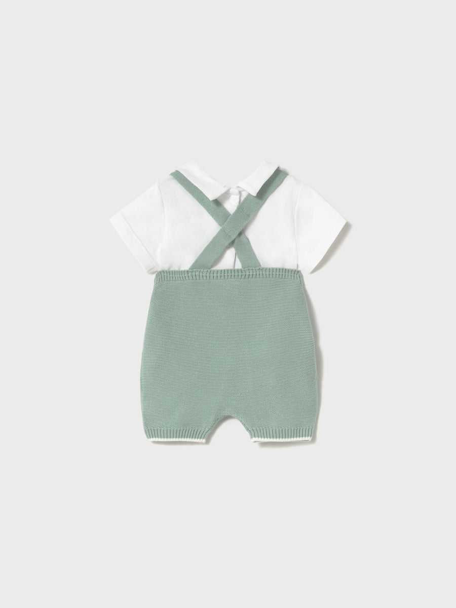 Conj. jardineira tricot Menta (Verde Água)  para Bebé Menino - Mayoral