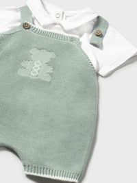 Conj. jardineira tricot Menta (Verde Água)  para Bebé Menino - Mayoral