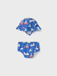 Conj. banho gorro Klein (Azul)  para Bebé Menino - Mayoral