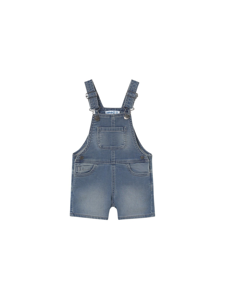 Jardineira calção soft denim Base (Ganga c/ Lavagem)  para Bebé Menino - Mayoral