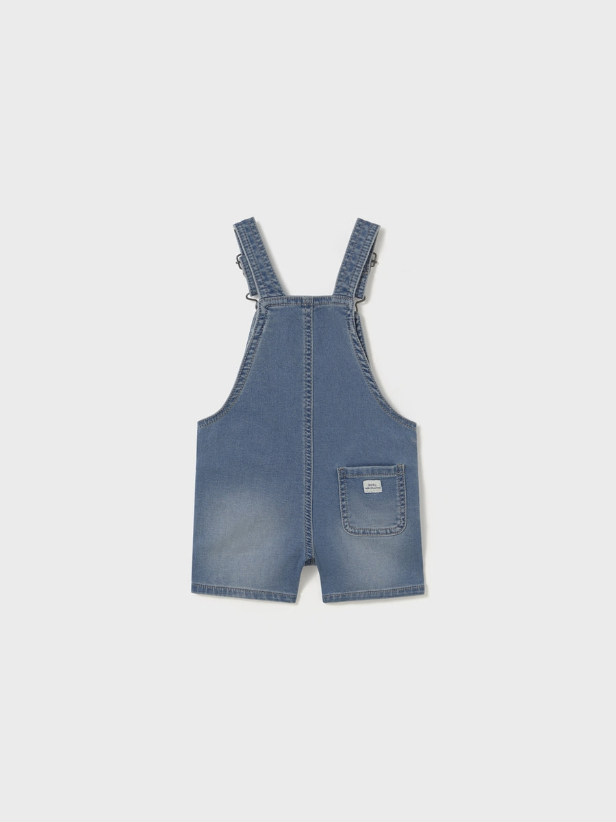 Jardineira calção soft denim Base (Ganga c/ Lavagem)  para Bebé Menino - Mayoral