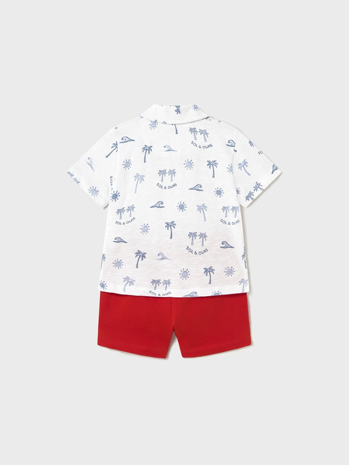Conj. malha polo estampado Vermelho (Vermelho)  para Bebé Menino - Mayoral