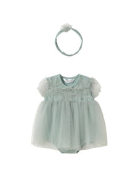 Conj.bebé bandolete Azul jade (Verde seco)  para Bebé Menina - Mayoral