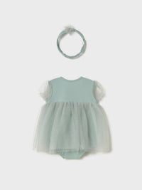 Conj.bebé bandolete Azul jade (Verde seco)  para Bebé Menina - Mayoral
