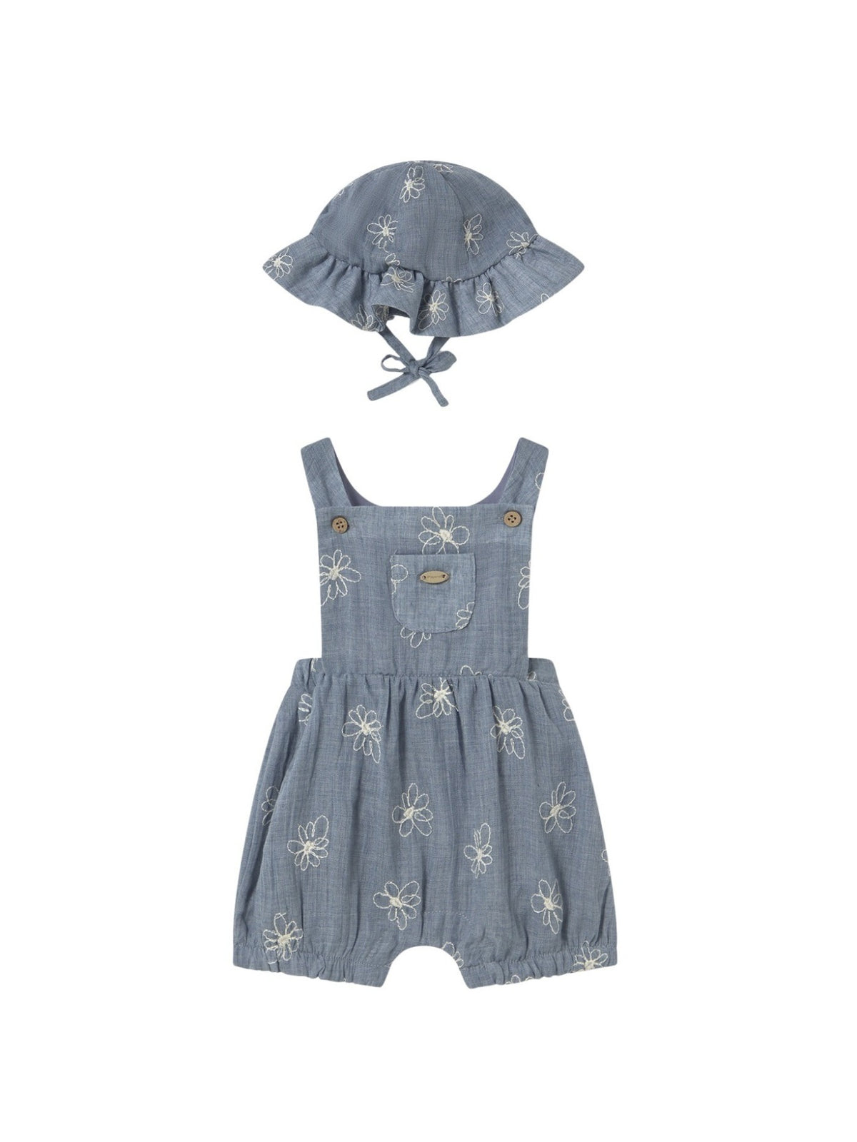 Jardineira e gorro Bluestone (Ganga)  para Bebé Menina - Mayoral