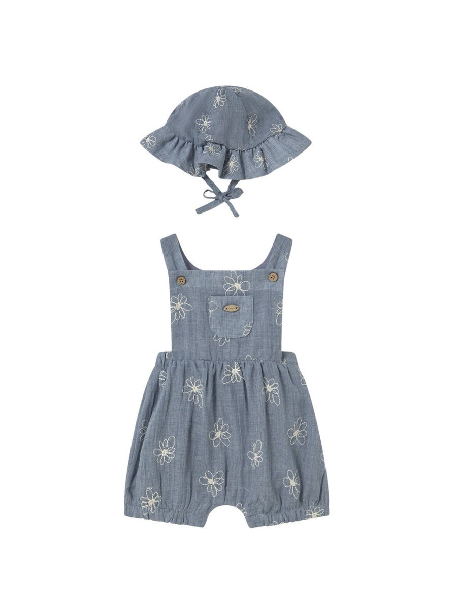 Jardineira e gorro Bluestone (Ganga)  para Bebé Menina - Mayoral