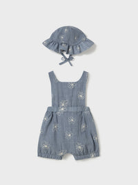 Jardineira e gorro Bluestone (Ganga)  para Bebé Menina - Mayoral
