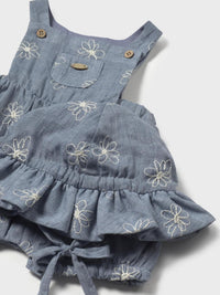 Jardineira e gorro Bluestone (Ganga)  para Bebé Menina - Mayoral
