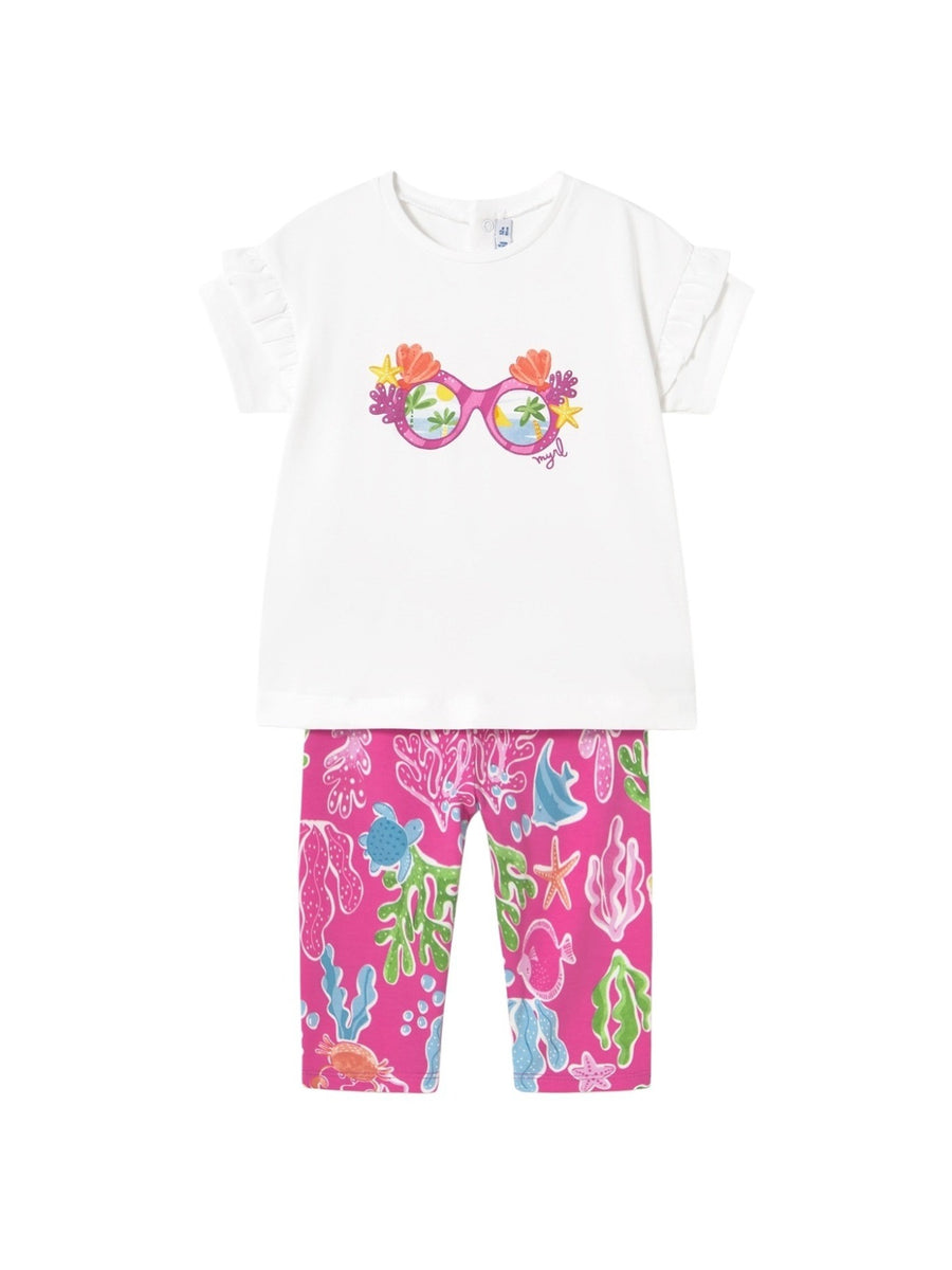 Conj. leggings estampadas Fúcsia (Fúcsia)  para Bebé Menina - Mayoral