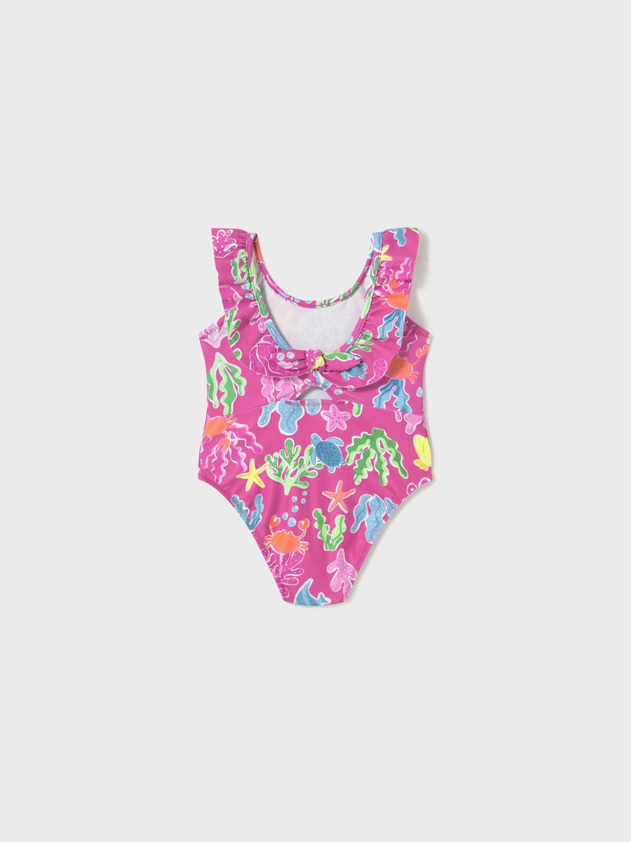 Fato de banho estampado Fúcsia (Fúcsia)  para Bebé Menina - Mayoral