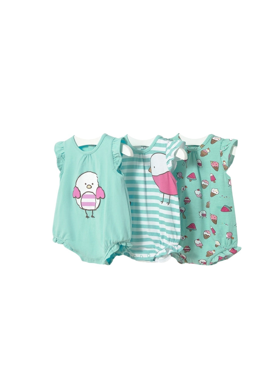 Set 3 pijamas Sireia (Verde Água)  para Bebé Menina - Mayoral