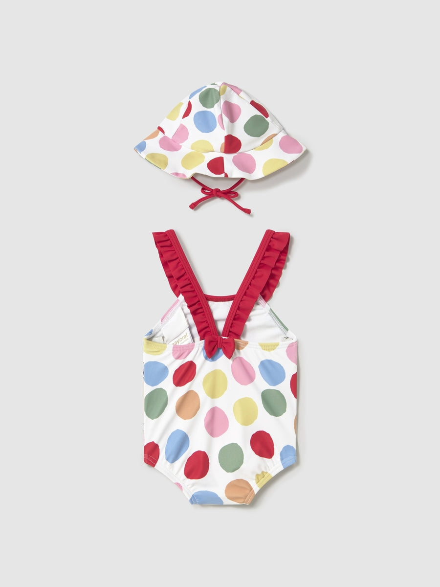 Fato de banho de chapéu Vermelho (Vermelho)  para Bebé Menina - Mayoral