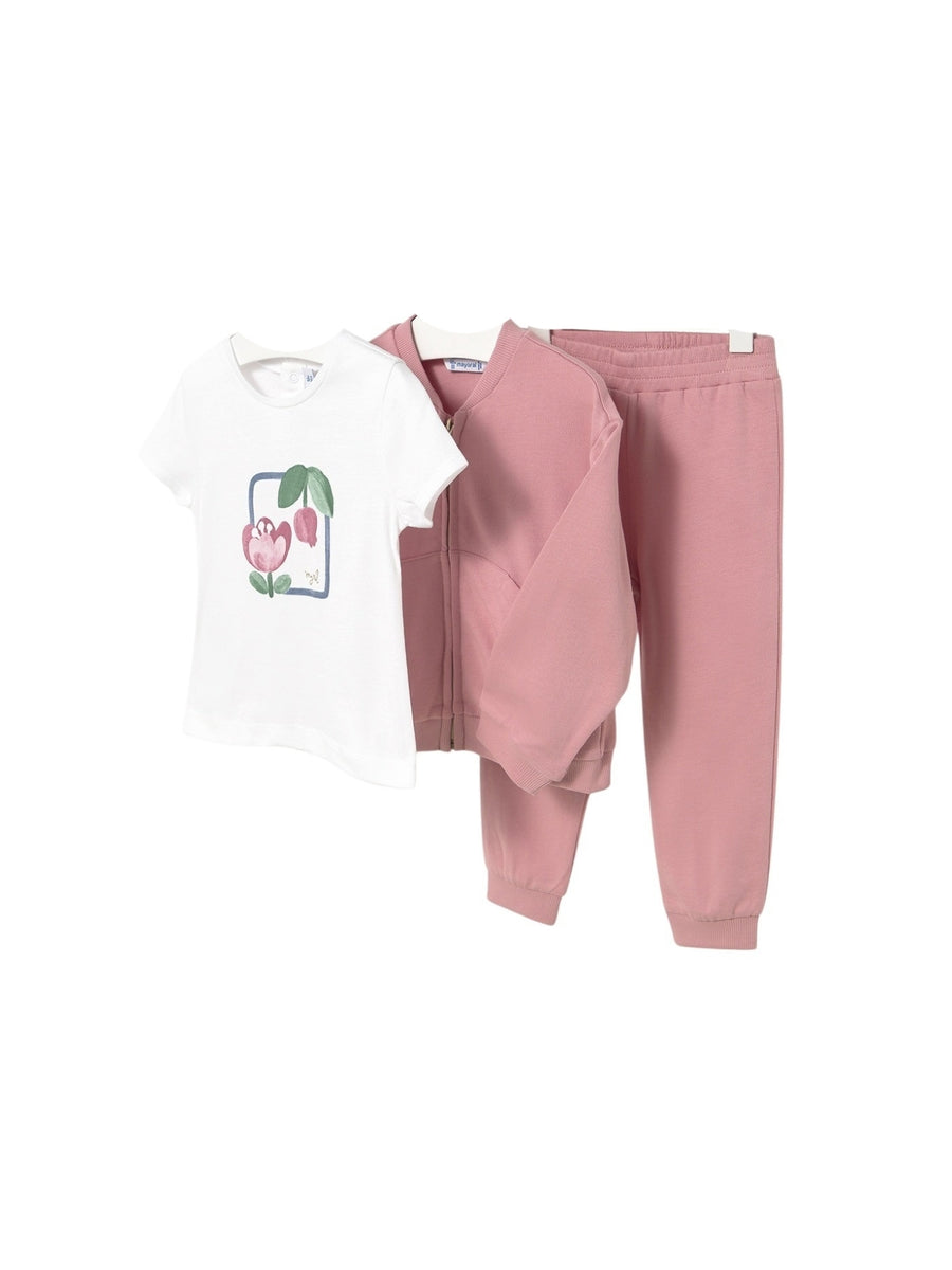 Fato treino 3 peças Rosado (Rosa Velho)  para Bebé Menina - Mayoral