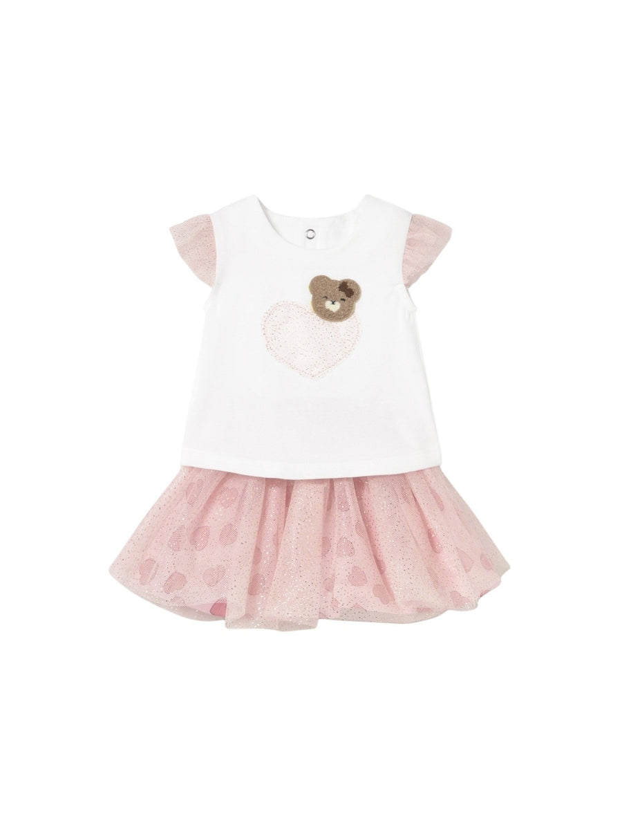 Conj.saia tule Rosa baby (Rosa Bébé)  para Bebé Menina - Mayoral