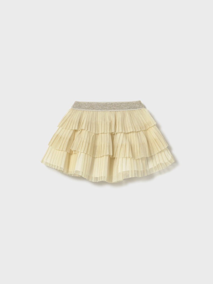 Saia tule plissada Champanhe (Dourado)  para Bebé Menina - Mayoral