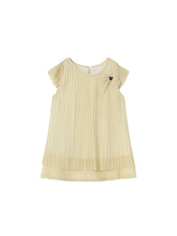 Vestido tule plissado Champanhe (Dourado)  para Bebé Menina - Mayoral