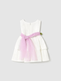 Vestido fajin flores Branco (Branco)  para Bebé Menina - Mayoral