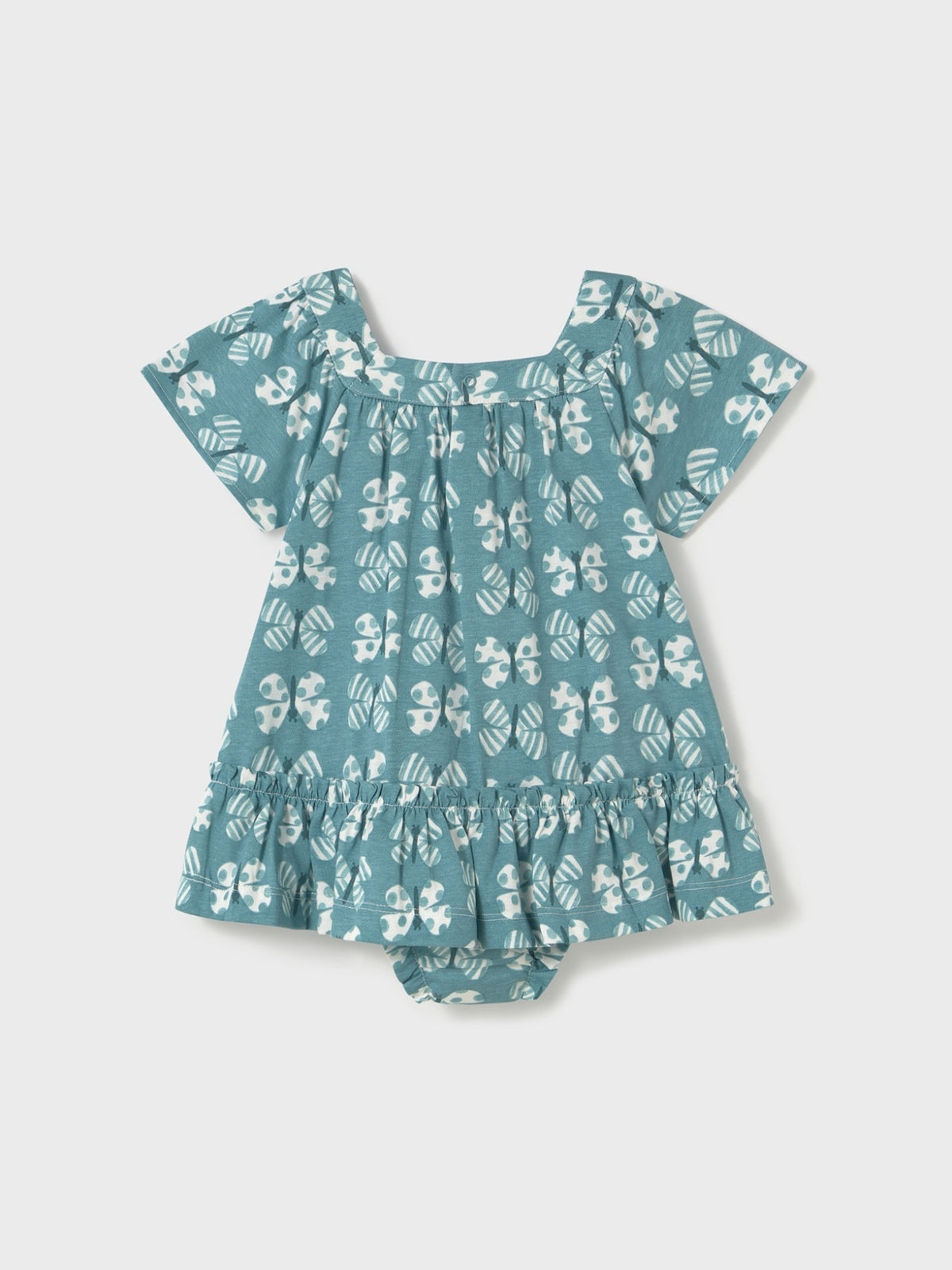 Vestido com cuequita Esmeralda (Verde Mar)  para Bebé Menina - Mayoral