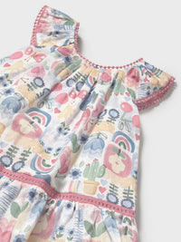 Vestido estampado Rosado (Rosa Velho)  para Bebé Menina - Mayoral