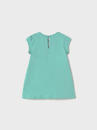 Vestido malha grafica Verde (Verde)  para Bebé Menina - Mayoral
