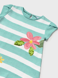 Vestido malha grafica Verde (Verde)  para Bebé Menina - Mayoral