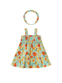 Vestido com lenço Água (Verde Água)  para Bebé Menina - Mayoral