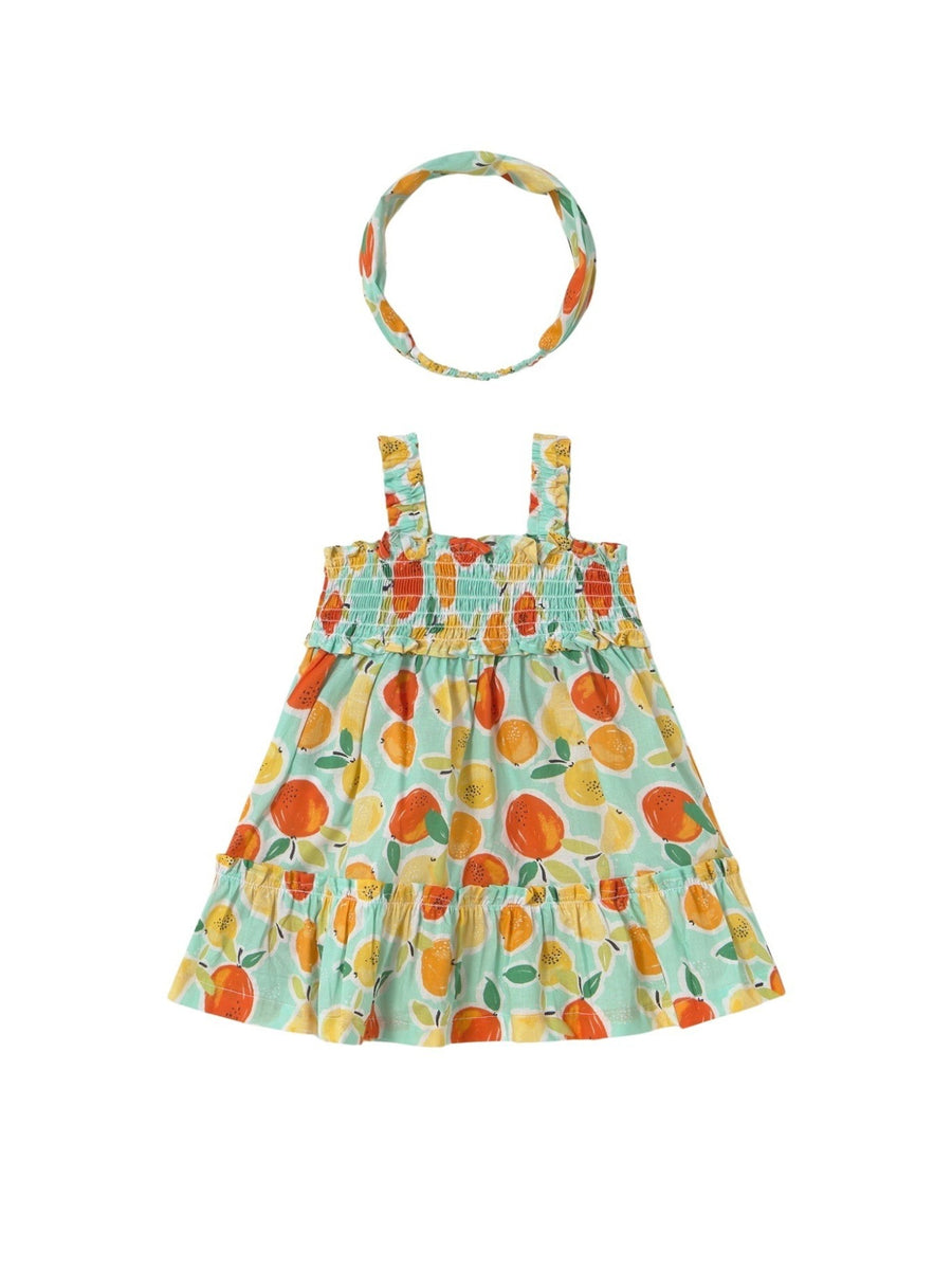 Vestido com lenço Água (Verde Água)  para Bebé Menina - Mayoral