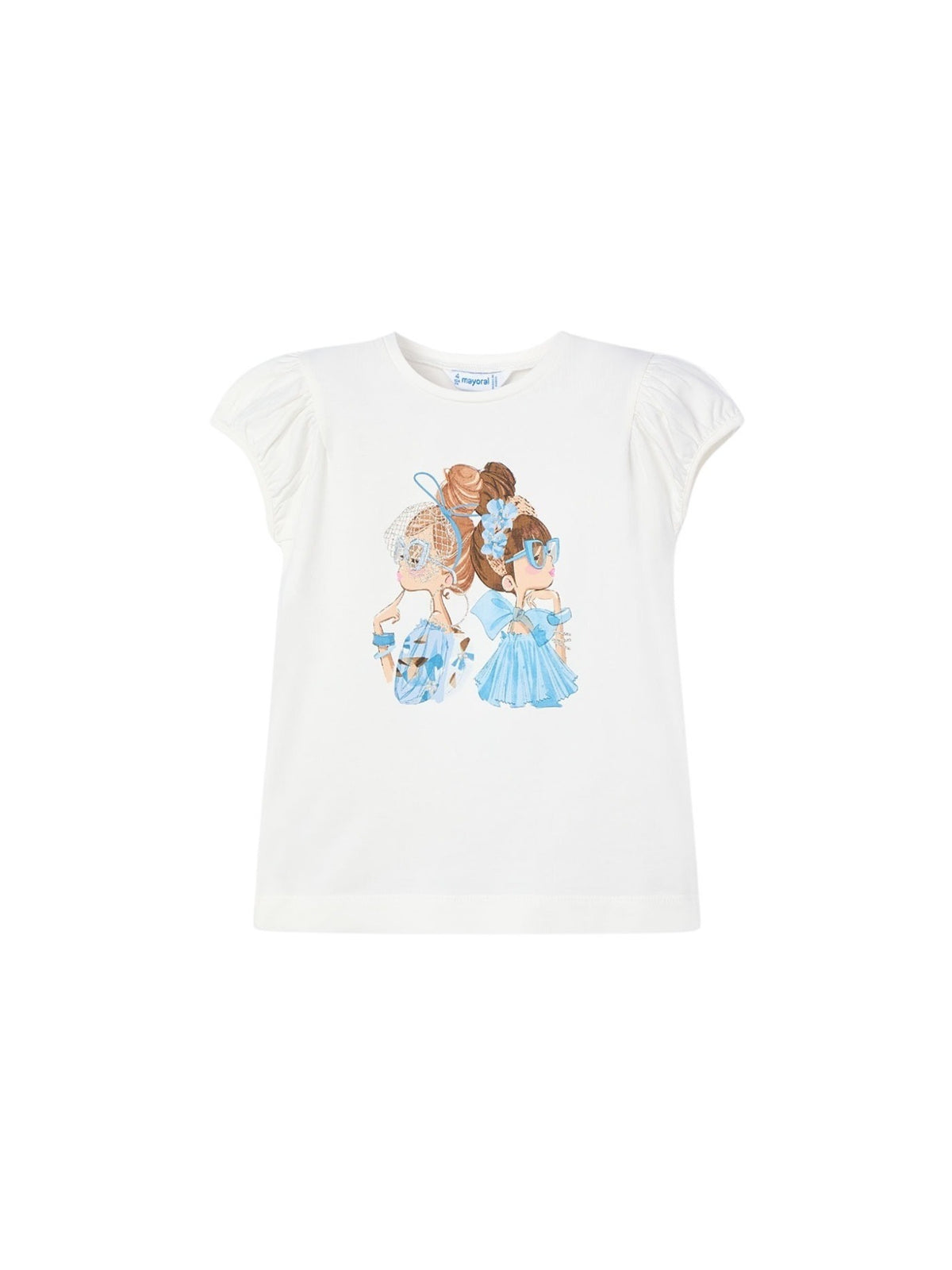 Camisola m/curta bonecas Crú (Creme / Pérola)  para Menina - Mayoral
