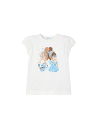 Camisola m/curta bonecas Crú (Creme / Pérola)  para Menina - Mayoral
