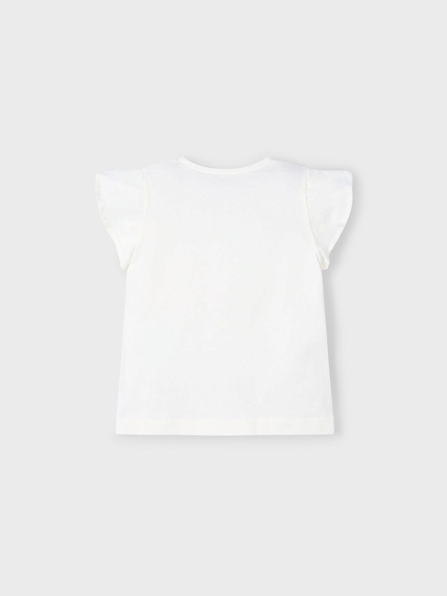 T´shirt aplicações Crú (Creme / Pérola)  para Menina - Mayoral