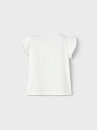 T´shirt aplicações Crú-vermel (Vermelho)  para Menina - Mayoral
