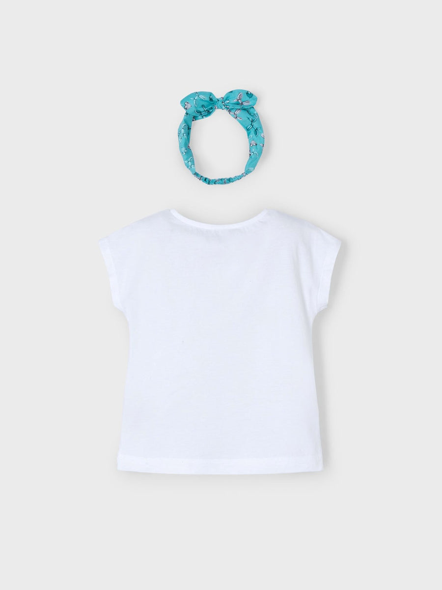 T´shirt risca Bco-anis (Turquesa)  para Menina - Mayoral