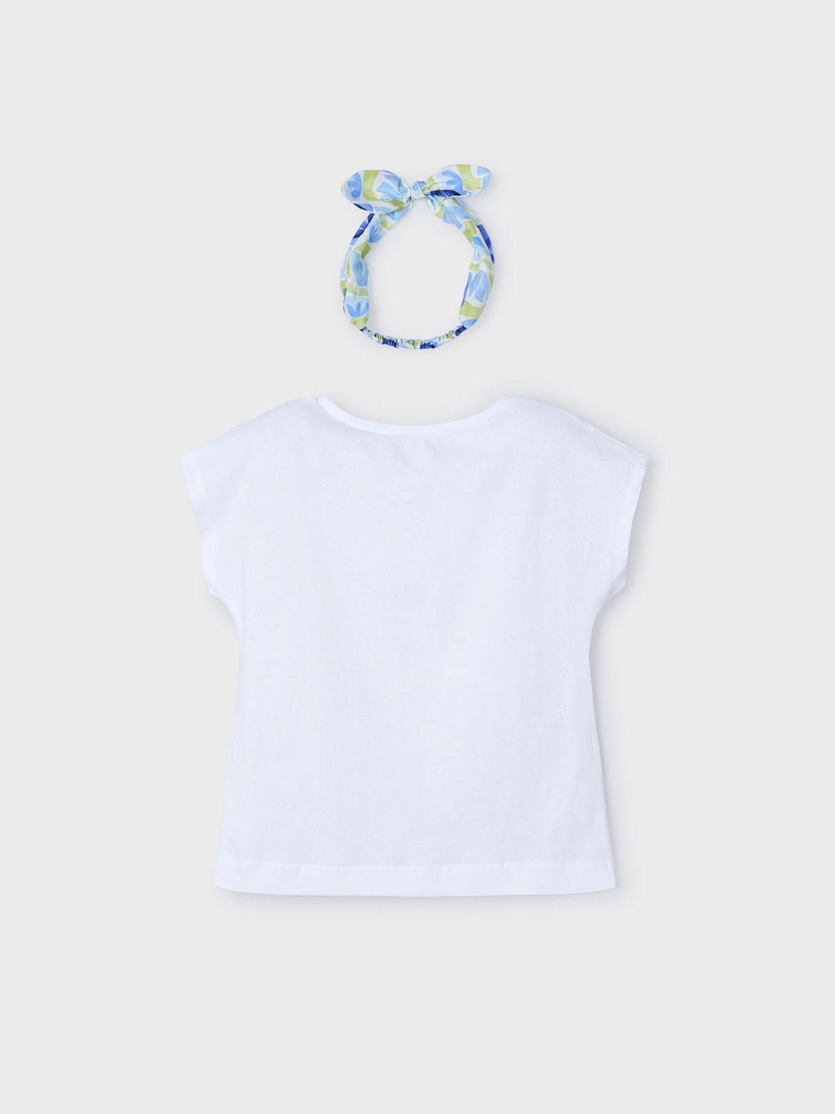 T´shirt risca Bco-anil (Azul Céu)  para Menina - Mayoral