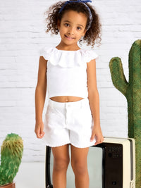 Camiseta combinada Branco (Branco)  para Menina - Mayoral