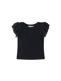 T´shirt combinada Preto (Preto)  para Menina - Mayoral