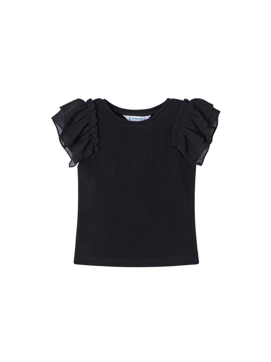 T´shirt combinada Preto (Preto)  para Menina - Mayoral