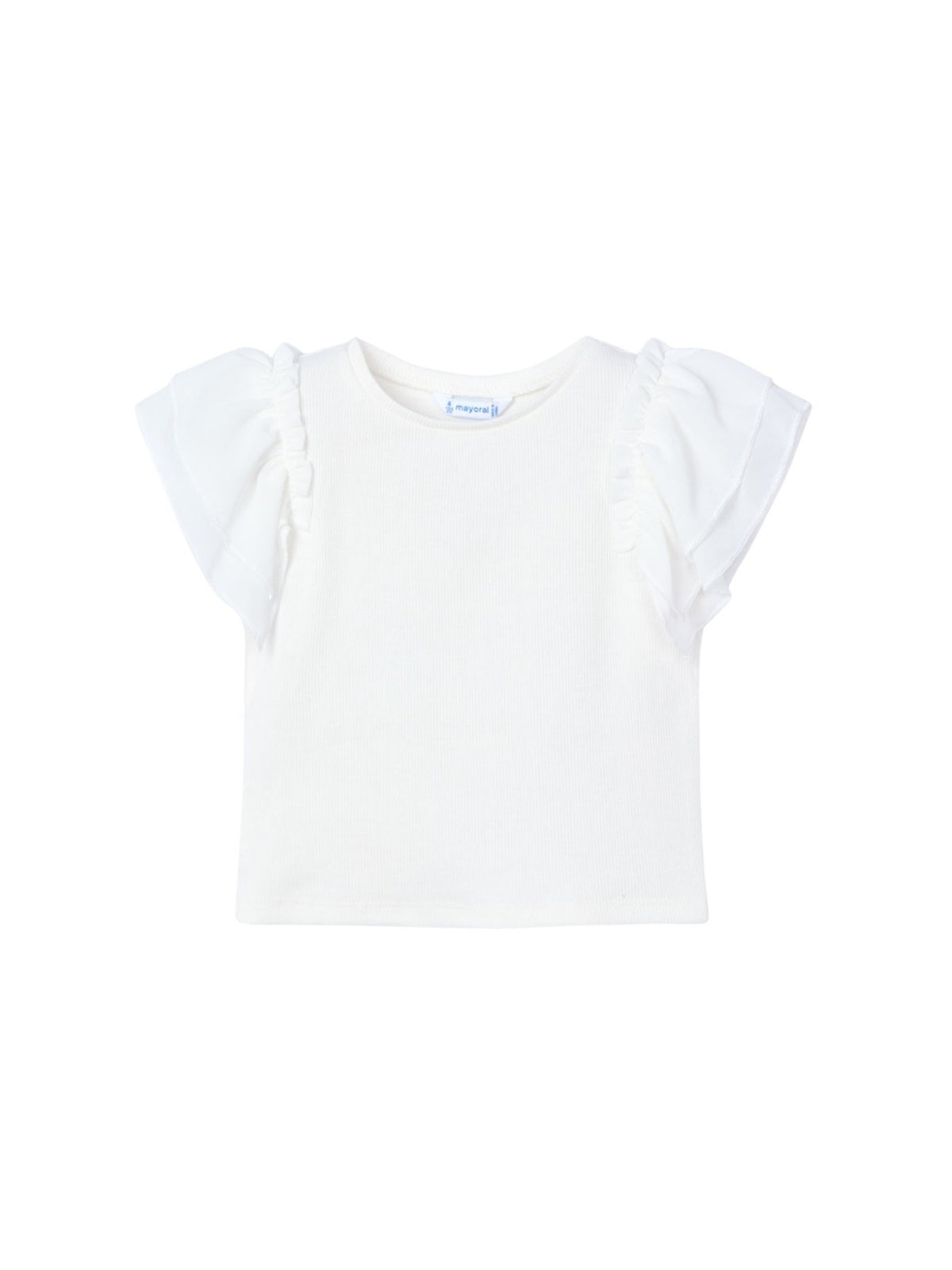 T´shirt combinada Crú (Creme / Pérola)  para Menina - Mayoral