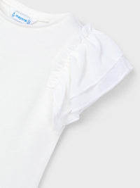 T´shirt combinada Crú (Creme / Pérola)  para Menina - Mayoral