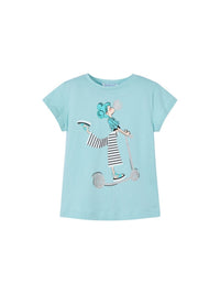 Camiseta manga curta Anis (Turquesa)  para Menina - Mayoral