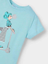 Camiseta manga curta Anis (Turquesa)  para Menina - Mayoral