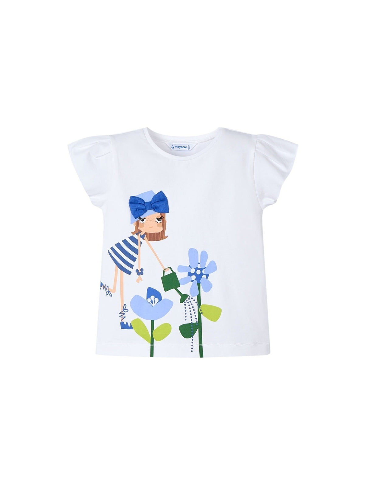 Camiseta manga curta Branco (Branco)  para Menina - Mayoral