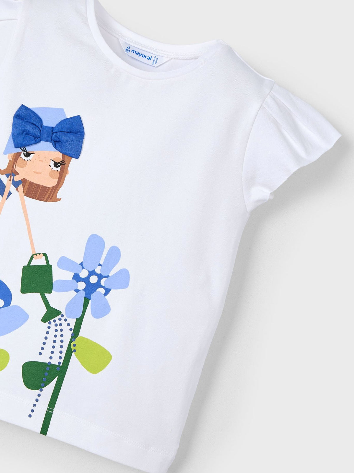 Camiseta manga curta Branco (Branco)  para Menina - Mayoral