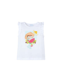 Camiseta alças Bco-água (Verde Água)  para Menina - Mayoral