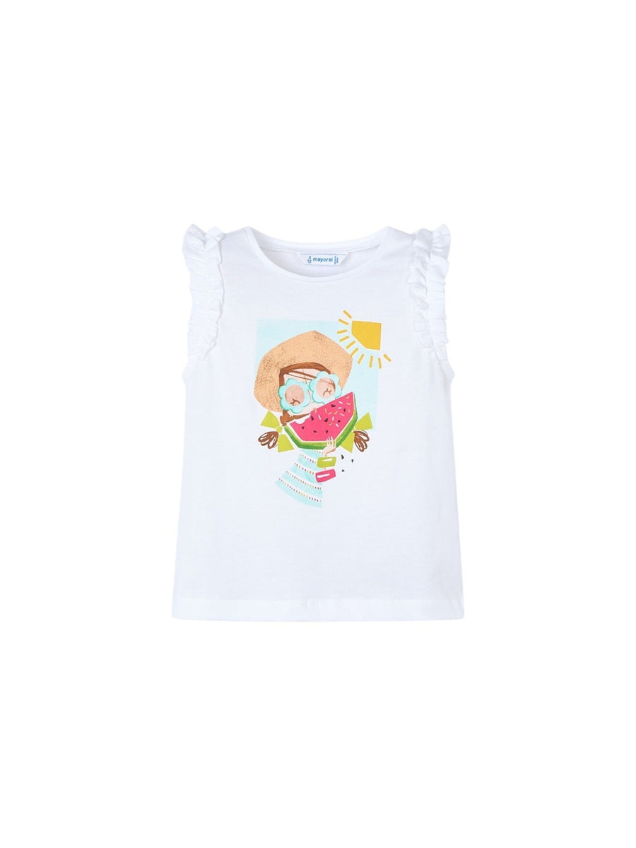 Camiseta alças Bco-água (Verde Água)  para Menina - Mayoral