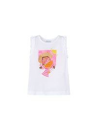 Camiseta alças Bco-magent (Magenta)  para Menina - Mayoral