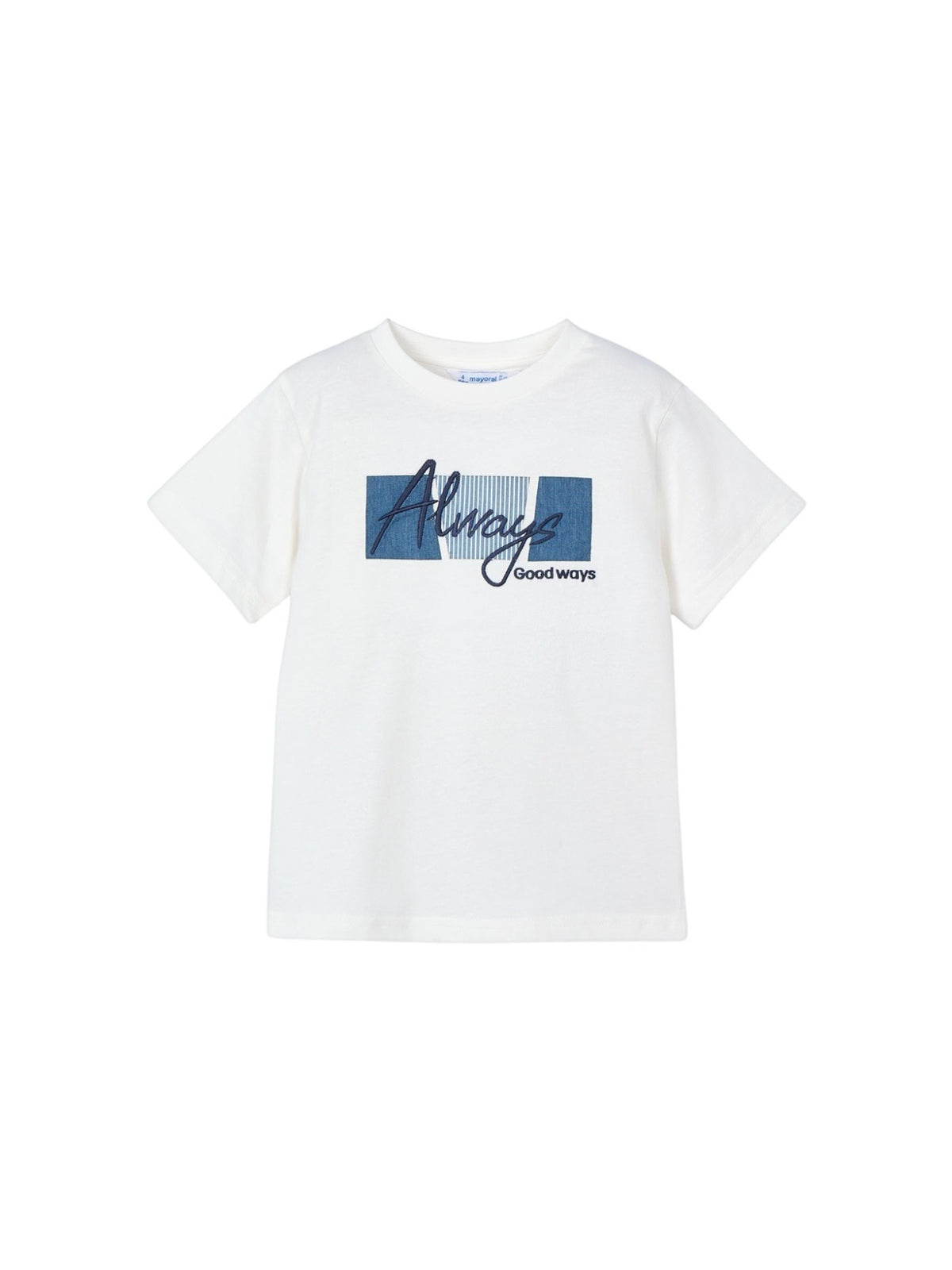 Camiseta aplicações Nata (Creme / Pérola)  para Menino - Mayoral